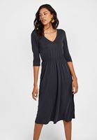 Women Black Soft Touch Midi Dress