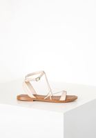 Bayan Ekru Bant Detaylı Sandalet 