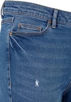 Bayan Lacivert Boru Paça Denim Pantolon