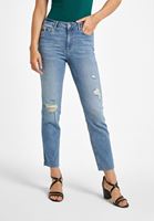 Bayan Mavi Boru Paça Denim Pantolon