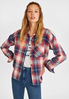 Bayan Çok Renkli Yıkama Detaylı Ekose Gömlek