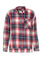 Bayan Çok Renkli Yıkama Detaylı Ekose Gömlek