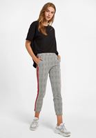 Bayan Siyah Ekoseli Jogger Pantolon