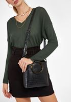 Bayan Siyah Bilezik Detaylı Çanta