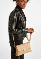 Bayan Krem Toka Detaylı Süet Çanta