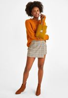 Bayan Yeşil Toka Detaylı Süet Çanta