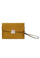 Bayan Yeşil Toka Detaylı Süet Çanta