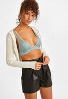 Bayan Mavi Dantel Detaylı Büstiyer