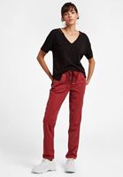 Bayan Siyah V Yaka Kesik Detaylı Tişört