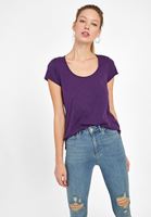 Bayan Mor U Yaka Tişört