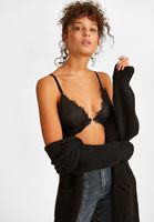 Bayan Siyah Dantelli Destekli Büstiyer