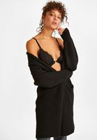 Bayan Siyah Dantelli Destekli Büstiyer