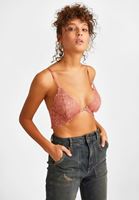 Bayan Pembe Dantelli Destekli Büstiyer