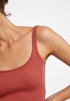 Bayan Kahverengi İnce Askılı Kısa Atlet