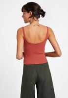 Bayan Kahverengi İnce Askılı Kısa Atlet