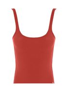 Bayan Kahverengi İnce Askılı Kısa Atlet