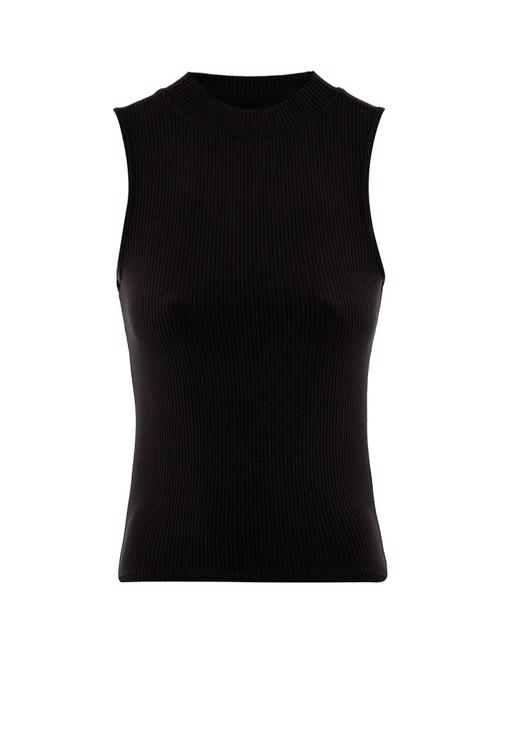 Balıkçı Yaka Atlet ve Yumuşak Dokulu Orta Bel Pantolon Kombini