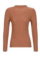 Bayan Kahverengi Sırt Dekolteli Kazak