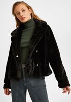 Bayan Siyah Kısa Kürk Ceket