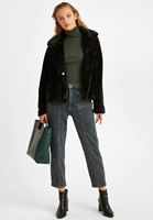 Bayan Siyah Kısa Kürk Ceket