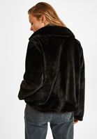 Bayan Siyah Kısa Kürk Ceket