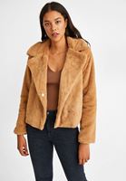 Bayan Kahverengi Kısa Kürk Ceket