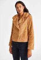 Bayan Kahverengi Kısa Kürk Ceket