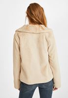 Bayan Krem Kısa Kürk Ceket