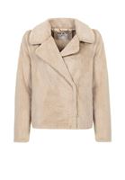 Bayan Krem Kısa Kürk Ceket