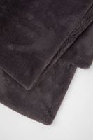 Bayan Gri Yumuşak Dokulu Kürk Şal