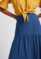 Women Navy Midi Skirt