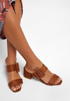 Bayan Kahverengi Toka Detaylı Topuklu Terlik