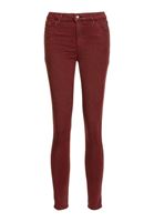 Orta Bel Skinny Pantolon ve Kesik Detaylı Bluz Kombini