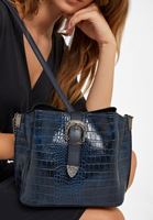 Bayan Lacivert Toka Detaylı Çanta