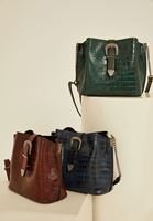 Bayan Bordo Toka Detaylı Çanta