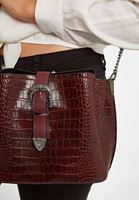 Bayan Bordo Toka Detaylı Çanta