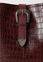 Bayan Bordo Toka Detaylı Çanta