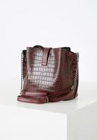 Bayan Bordo Toka Detaylı Çanta