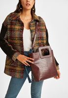 Bayan Bordo Büyük Kol Çantası