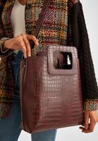 Bayan Bordo Büyük Kol Çantası