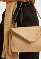 Bayan Krem Fermuar Detaylı Askılı Çanta