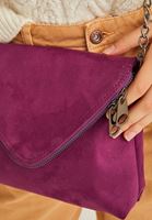 Bayan Mor Fermuar Detaylı Askılı Çanta