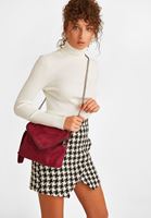 Bayan Bordo Fermuar Detaylı Askılı Çanta