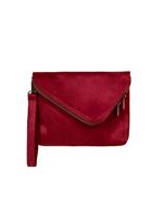 Bayan Bordo Fermuar Detaylı Askılı Çanta