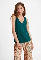 Bayan Yeşil Kesik Detaylı Atlet