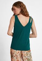 Bayan Yeşil Kesik Detaylı Atlet