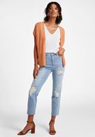 Bayan Beyaz Kesik Detaylı Atlet