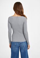 Bayan Gri Kare Yaka Triko Kazak