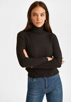 Bayan Siyah Dokulu Boğazlı Kazak