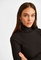 Bayan Siyah Dokulu Boğazlı Kazak